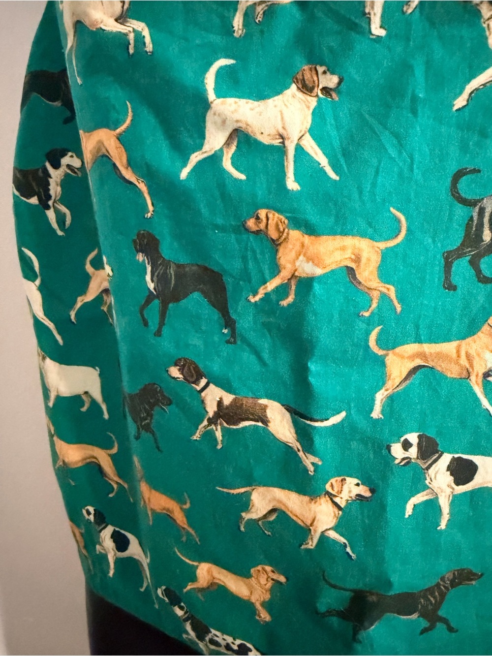 NWT Anthropologie Green Dog-Print Square Neck Tank - Picture 4 of 8